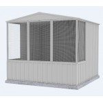 Absco Flat Roof Aviary Gable Roof 2.26m x 2.22m x 2.00m 23231GKFD